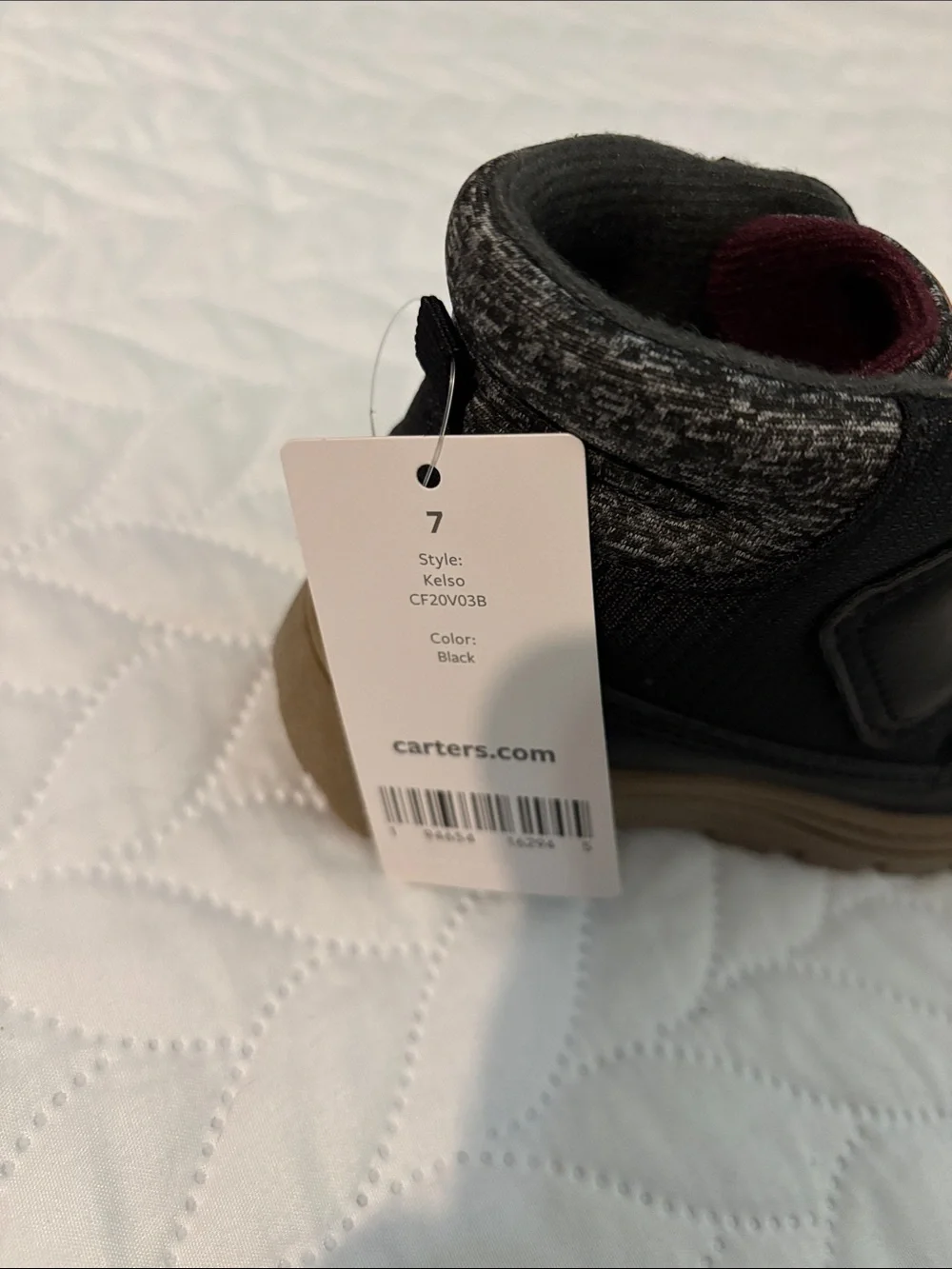 Carter's Black and Tan Rugged Toddler Boot